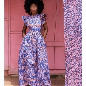 NWT SIKA ‘Luna’ Stunning Handmade Batik Cotton Maxi Dress UK 10, US 4